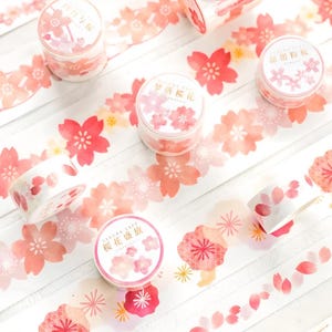 1 roll, die cut, lace, cherry blossoms, flowers, washi tape. Masking tape. Stationery