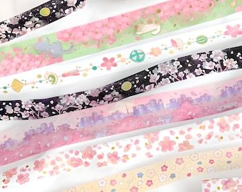 BGM washi tape. Sakura Limited. Spring 2025. Tokyo. Cherry blossoms. Cats. Furin.