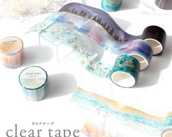 Onda mental. Japonés. Cinta adhesiva transparente. Playa. Océano. Verano. Aurora. Luces del norte. Margarita. Lámpara de techo.