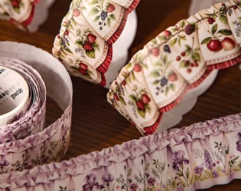 Curtain. Kitchen. Sink curtain. Washi tape. Stationery. Scrapbooking. Sunflowers. Fruit. Embellishment