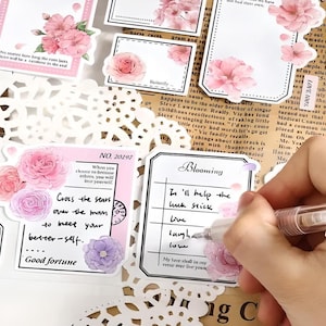 6 feuilles d'autocollants en papier. Muguet. Anémone. Hortensia. Tournesol