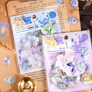 30, feuille laser, haute définition, autocollants PET. Fleur. Bouquet. Cadre.