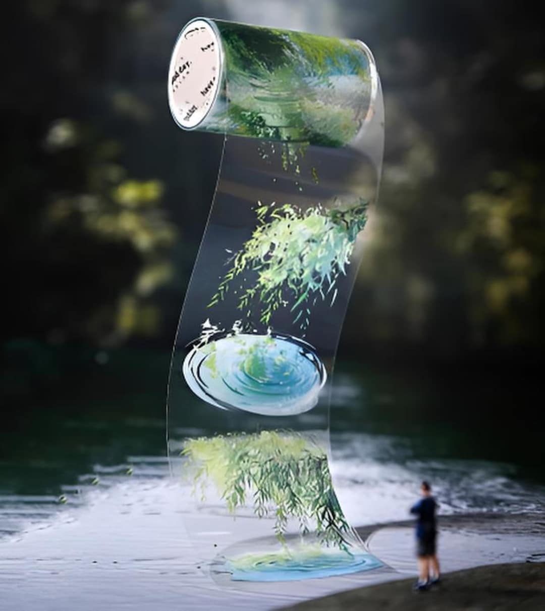 Uncut, PET Tape. Water Ripples. Sweet Waves. Plants. Weeping