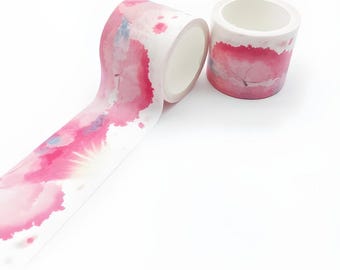 Aquarell. Washi-Tape. Berg Fuji. Frühling. Japan. Sakura. Kirschblüte