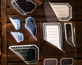 Writable, paper stickers. Labels. Stationery. Scrapbooking. Planner. Embellishment.