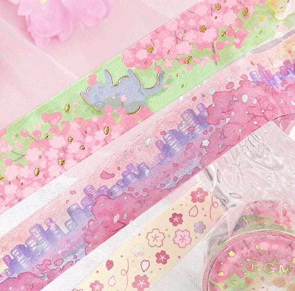BGM Washi Tape. Sakura Limited. Spring 2025. Tokyo. Cherry