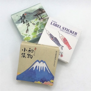 1 box, 40 Japan theme stickers. Stationery.