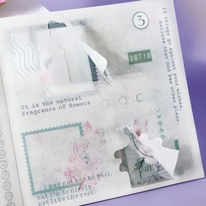 Broszura naklejek. Wstępnie przycięte. Papier washi. Materiał PET. Rośliny. Kwiaty. Ptaki