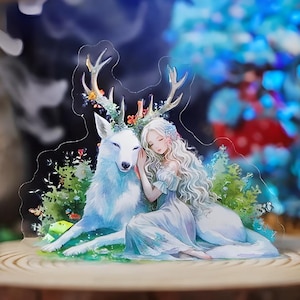 16, specjalny proces drukowania, fantasy, naklejki PET. Zaczarowany las. Wróżka. Grzyby. Magiczne zwierzęta.