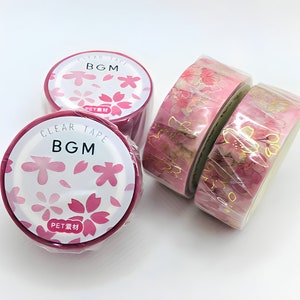 Achtergrondmuziek. SAIEN. Washi-tape. PET-tape. Sakura. Kersenbloesems. Bloemen. Lente: