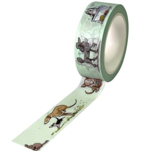Zwei böse Mäuse. Anita Jeram. Washi-Tape. Katzen. Kätzchen. Hunde. Spatz Vögel. Abbildung