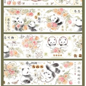 Cartoon. Anime. PET tape. Cat . Sakura panda. White rabbit from Alice in Wonderland. Panda