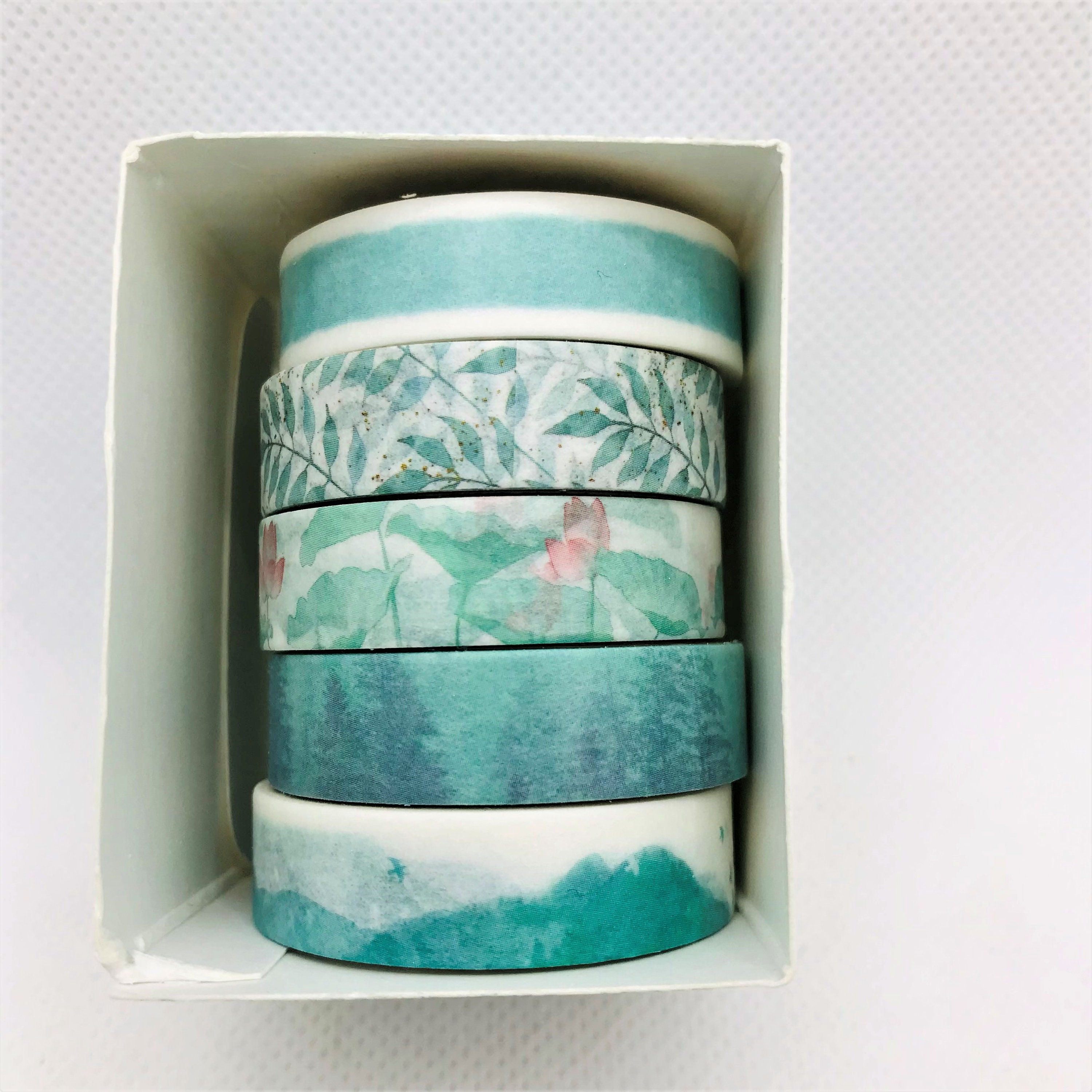 Songdao 10 Rolls Fantasy Washi Tape Set Texture Arts Adhesive Tapes Basic Patterns