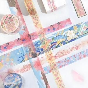 Fita washi BGM. Primavera de 2024. Sakura limitada. Flor de cerejeira. Japão