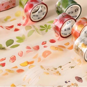 1pc PET tape. Fruit series. Watermelon, lime, orange, strawberry. Collage, Junk journals, scrapbooking, embellishment