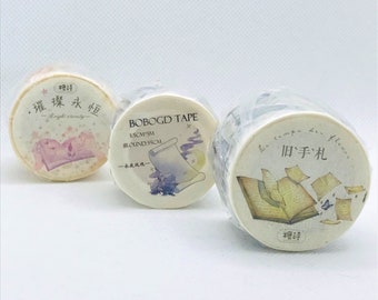 1Stk, Fantasy, magisch, Bücher, washi tape. Apotheker. Retro. Buchstaben.