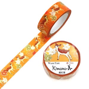 6 ontwerpen. Kamiso. Ontwerpen uit 2024. Kimonopatroon. Washi-tape. Japans. Nara-hert. Herfst. Maneki-neko. Rozen.