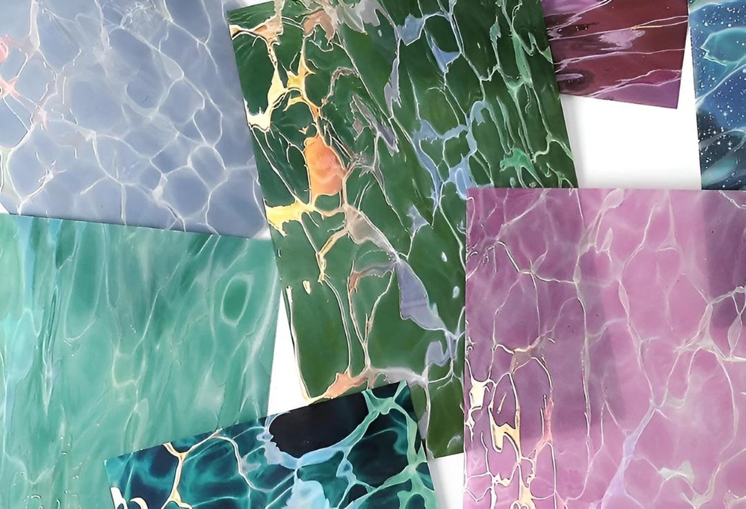 10 Water Stickers. Laser Foiled. Water Ripples. Reflection. Background ...