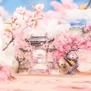 20 stickers fleurs de cerisier. Autocollants PET. japonais. Sakura. Fleurs. Fuji. Printemps