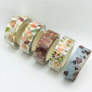 1Stk, Herbst, Thanksgiving, Abendessen, Truthahn, Kürbiskuchen, Kürbisse, Herbst, Washi tape, Blätter