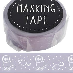 Japan imported, simple and minimalist, owl and mouse washi tape