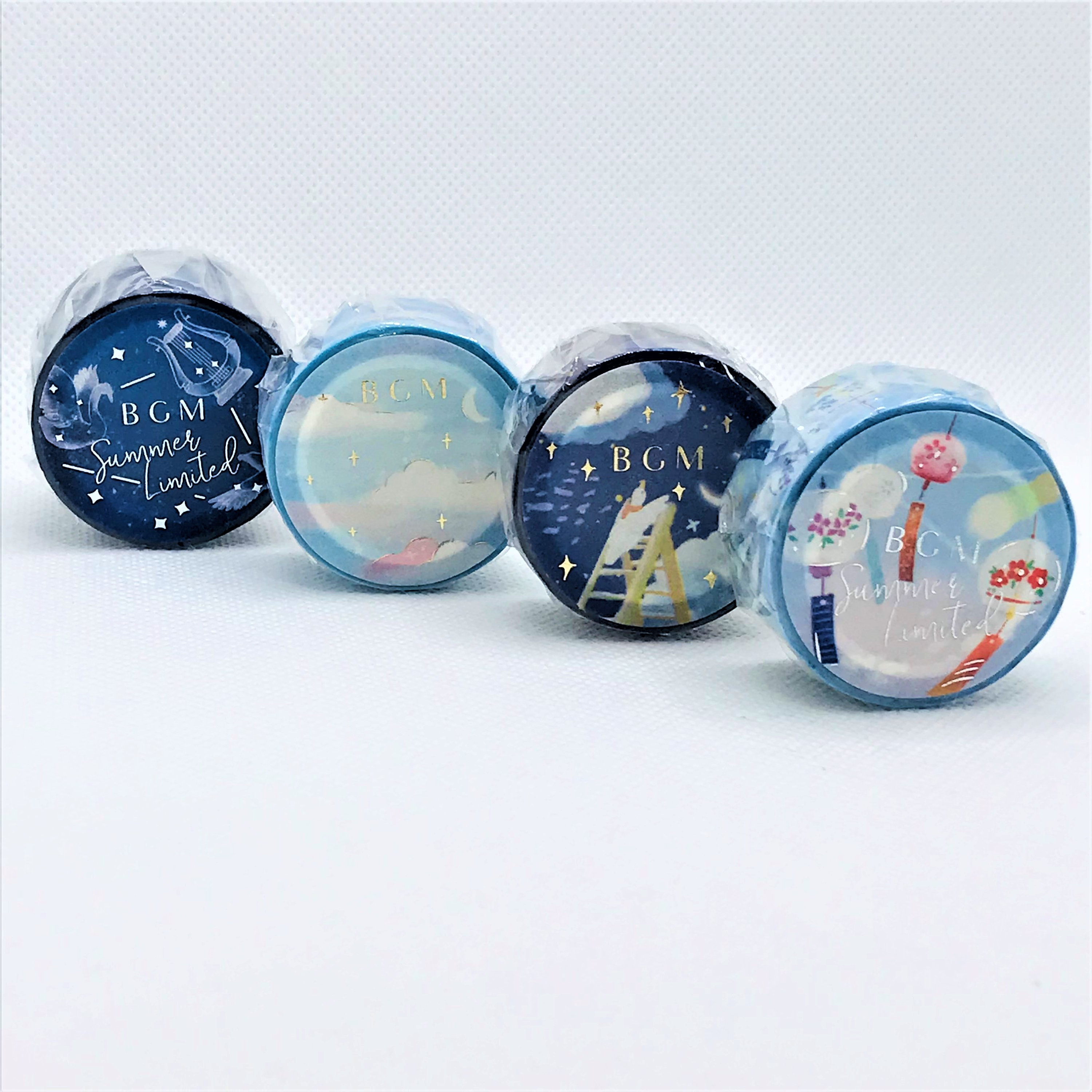 1pcs, BGM, summer limited, 2022, washi tape. Sky. Furin. Windchime. Animal constellation. Wind chimes. Cartoon duck and panda