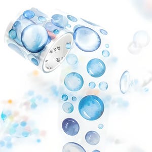 Adesivi pretagliati a forma di bolle di sapone. PET. Opaco. Cancelleria. Bolle d'acqua. Bolle. Fantasia. Cancelleria