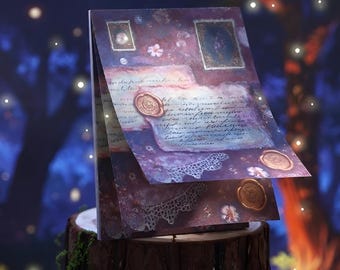 30 sheets, decorative, scrapbooking paper. Magic. Fantasy. Matte. Retro. Stationery