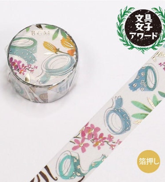 BGM Japanese Washi Tape - Gold Foil - 2 Traditional Designs - XOXO Birdie