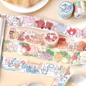 1pcs, new 2022 collection. Foiled. Washi tape. Cartoon. Illustration. Cats, puppies, rabbits, bears, trains