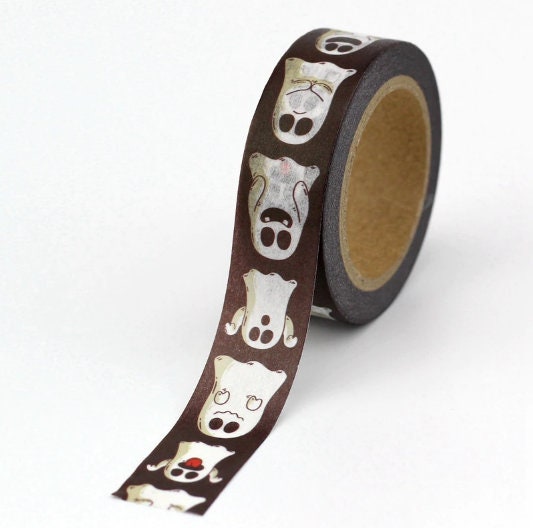 Ruban Washi Simply Gilded - Halloween Fantômes Bleu Doré 10 Mm - Neuf
