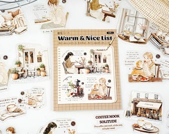 15 PET stickers. Anime girl. Everyday life. Shopping. Park walk. Stationery. Scrapbooking. Dog. Office. Mood.