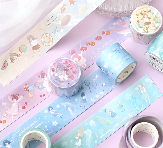 10 Rolls Skinny Washi Tape Set Texture Arts Adhesive Tapes Basic - View #7