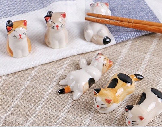 3PCS/Set Cute Cat Dinnerware Kitchen Supplies Spoon Chopsticks Set