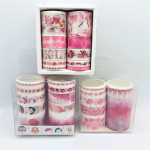Zestaw 7, 10 sztuk taśmy washi. Kwiat wiśni, Sakura, Wiosna japońska, Góra Fuji