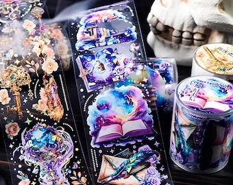 PET tape. Magical. Fantasy. Halloween. Crystal ball. Potions. Astrology. Whales. Books.