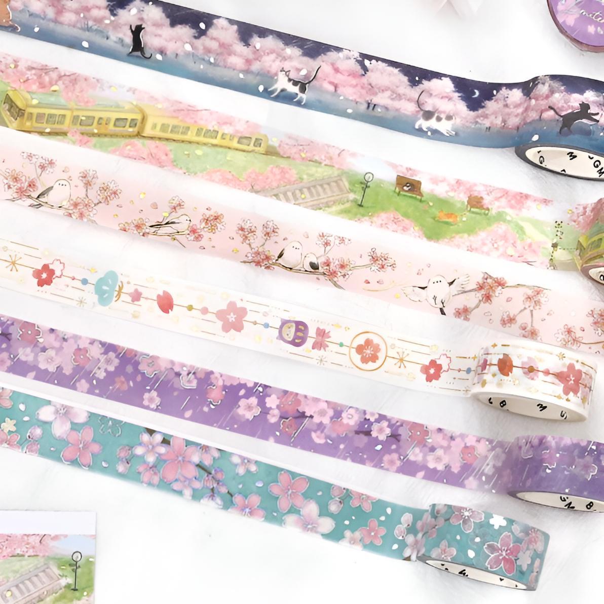 BGM. Sakura Limited 2026. Washi Tape. Cherry Blossom. Spring. Cats