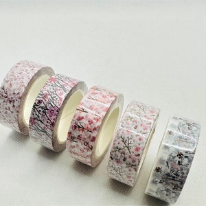 1 rol. Sakura. kersenbloesem. Washi-tape. Lente bloemenveld. Bij.