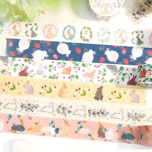 BGM. Washi-Tape. Frühling 2024. Häschen. Hasen. Erdbeerhase. Ostern. Rote Beeren.