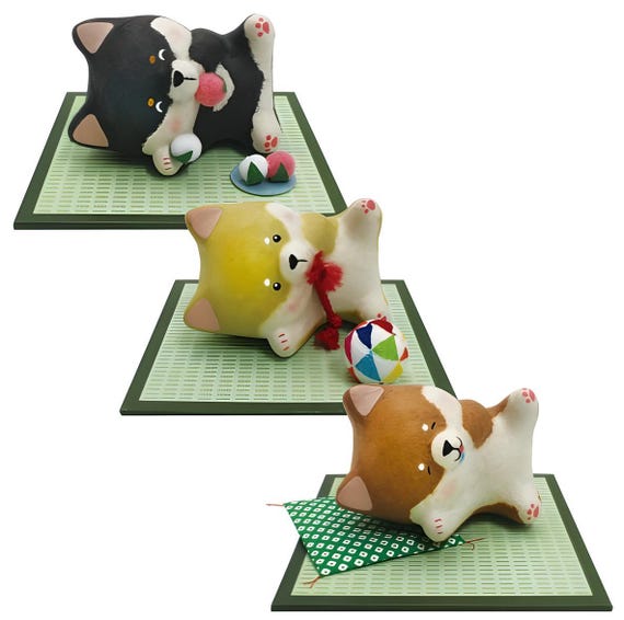 Japanese Figurine. Shiba Inu. Shiba Dog. Chigiri Paper. Mochi. - Etsy