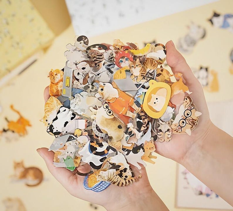 30 Cat Stickers. PET Stickers. Stationery. Everyday Life. Cat Life ...