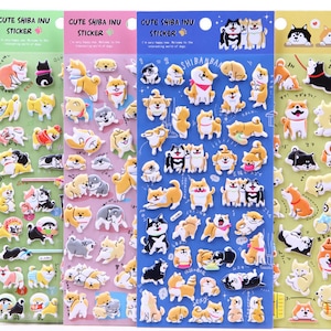 MUST SEE Three 3 Sticker Sheets 3-D, Kawaii Stickers, Puffy Raised