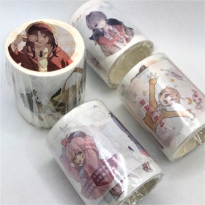 1 roll, manga, anime, DIY, girl and boy, washi tape. Stationery