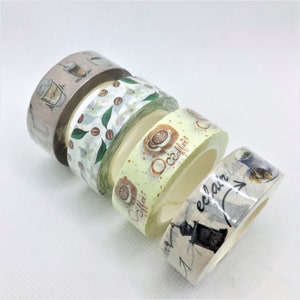1pcs, koffiebonen, koffiedranken, washi tape.