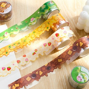 1pcs, motregenvloeistof, glazuur, PET-tape. Aardbeiencrème. Citroenthee. IJsblokjes. Chocoladekoekjes