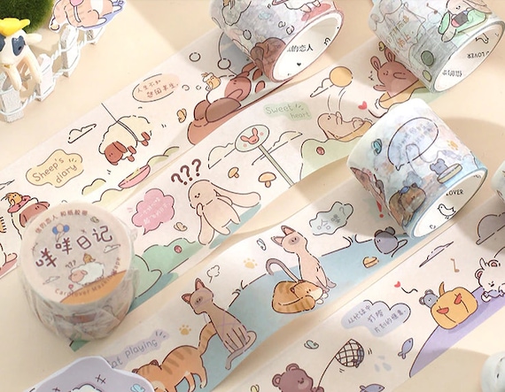 Candy Kawaii Cartoon Washi Tape: Paper Masking Tape Rolls