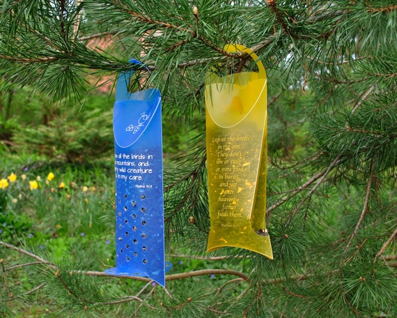 Inspirational Bible Verse Wild Bird Feeder Set Etsy