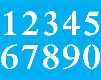 number stencil etsy