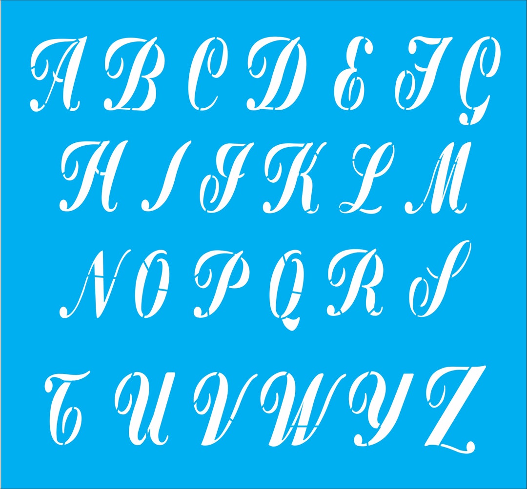 Upper Case Alphabet Stencil - Reusable Alphabet Stencil - 2016made ...