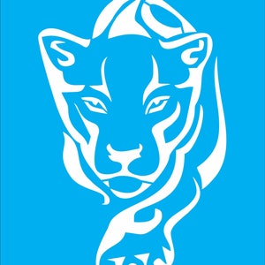 Tiger stencil -  big cat stencil - cat stencil - animal stencil - leopard stencil  cougar stencil -